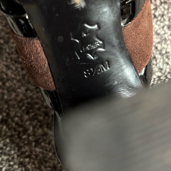 Tory Burch Black and Brown Heeled Boots - Picture 16 of 16